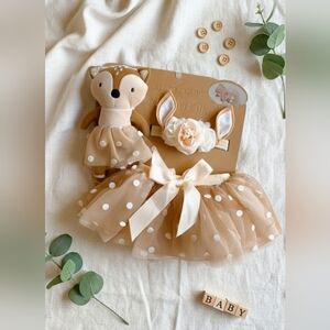Elly & Emmy Baby Deer 3-Piece Set – NWT 🎀🦌